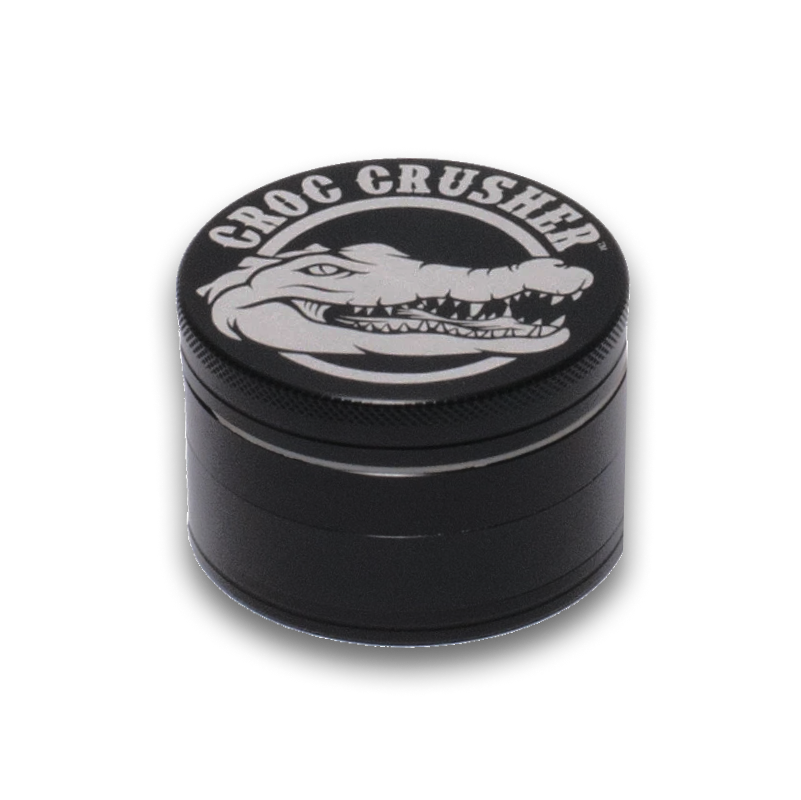 Croc Crusher - 2.2 Inch Herb Grinder (4 pc. Black)