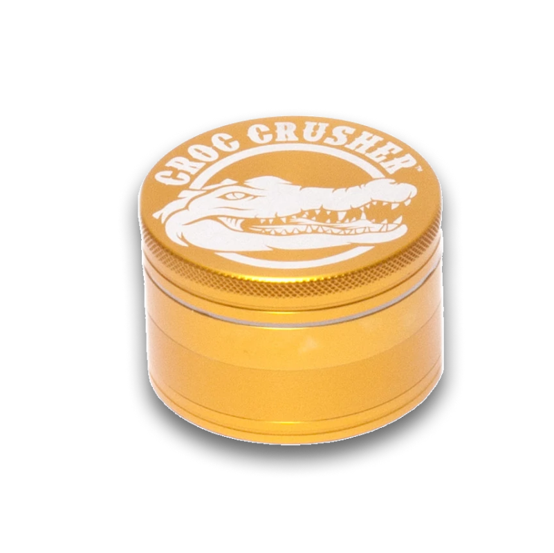 Croc Crusher - 1.5 Inch Herb Grinder (4 pc. Gold)