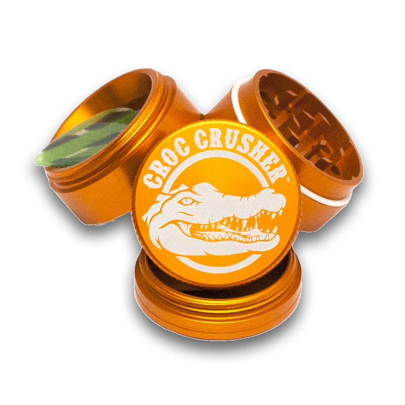 Croc Crusher - 1.2 Inch Herb Grinder (4 pc. Orange)