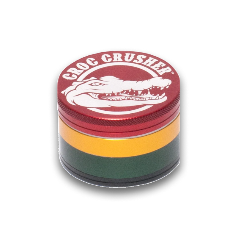 Croc Crusher - 3.5 Inch Herb Grinder (4 pc. Rasta)