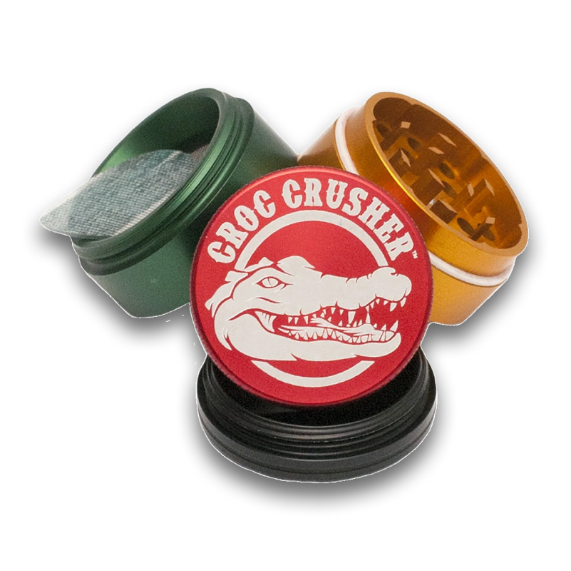 Croc Crusher - 2 Inch Herb Grinder (4 pc. Rasta)