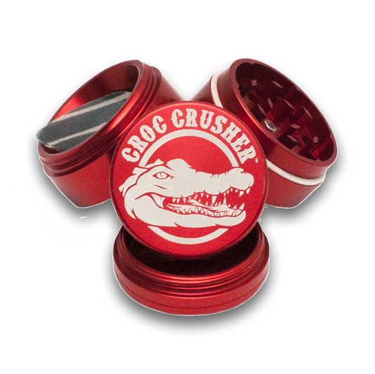 Croc Crusher - 2 Inch Herb Grinder (4 pc. Red)