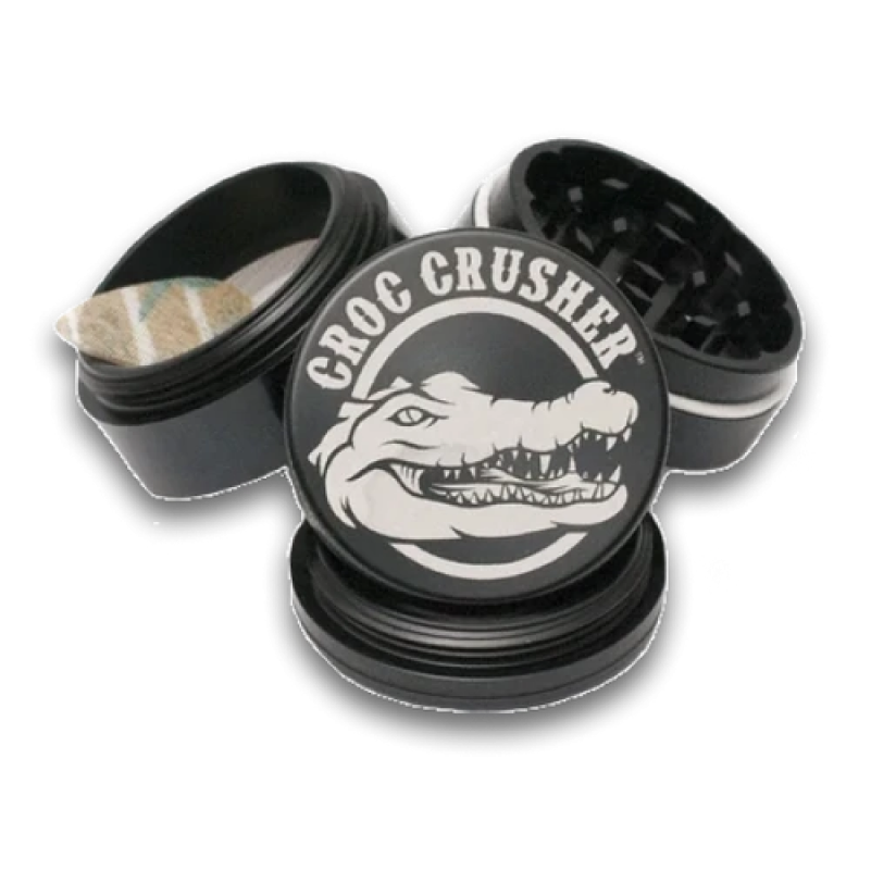 Croc Crusher - 1.5 Inch Herb Grinder (4 pc. Black)