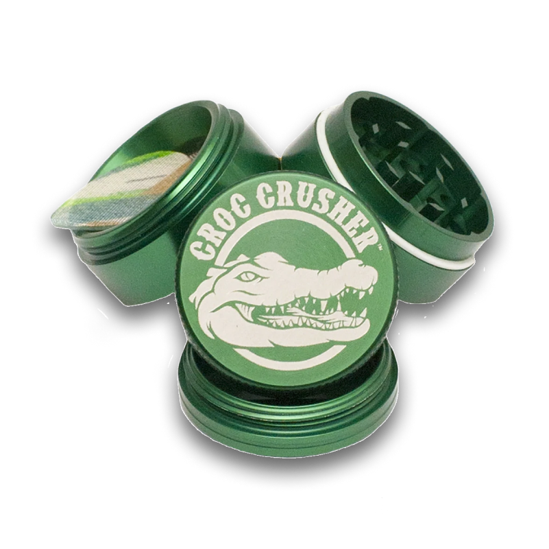 Croc Crusher - 1.2 Inch Herb Grinder (4 pc. Green)