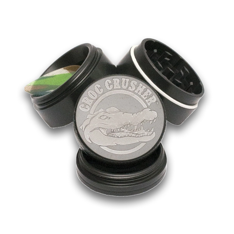 Croc Crusher - 1.2 Inch Herb Grinder (4 pc. Gunmetal)