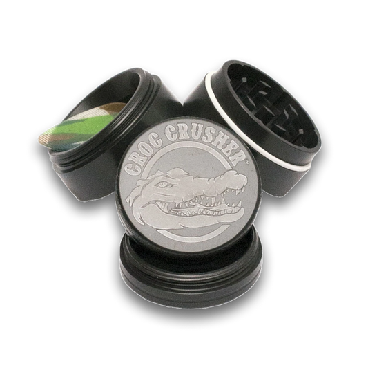 Croc Crusher - 1.2 Inch Herb Grinder (4 pc. Gunmetal)