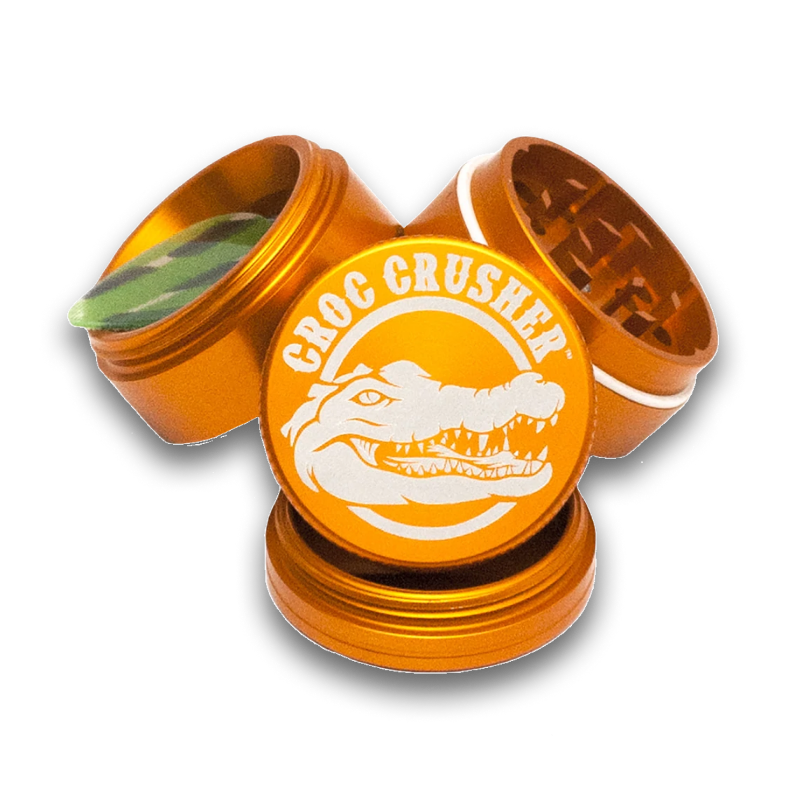 Croc Crusher - 1.5 Inch Herb Grinder (4 pc. Orange)