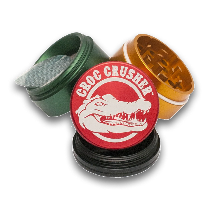 Croc Crusher - 3.5 Inch Herb Grinder (4 pc. Rasta)