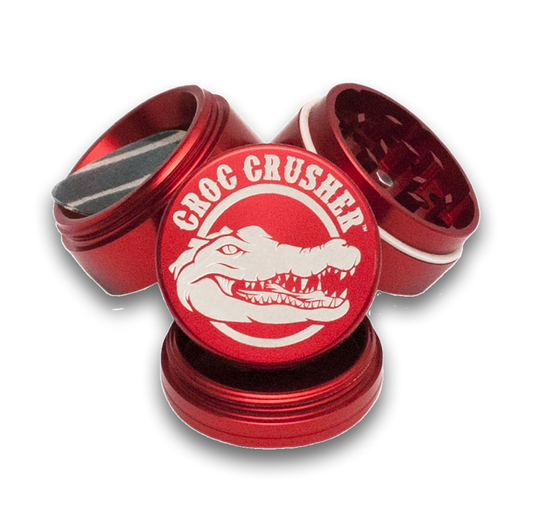 Croc Crusher - 1.5 Inch Herb Grinder (4 pc. Red)