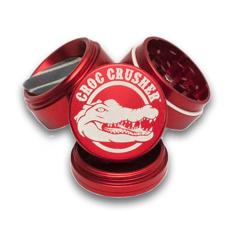 Croc Crusher - 2 Inch Herb Grinder (4 pc. Red)